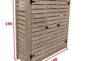 Drewniany schowek ogrodowy 195x180x60 cm D2 Surowy