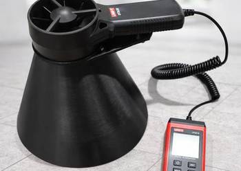 Kołnierz, anemometru, wentylacja, rekuperacja, UNI-T UT363s