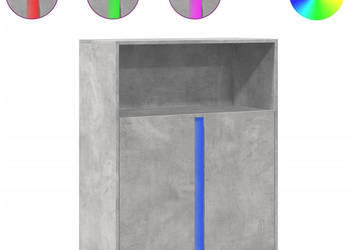 Szafka z LED szarość betonu 77x34x100 cm WM-852148