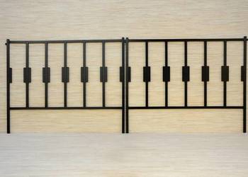 Płotek metalowy ogrodowy palisada do ogrodu 100 x 80 cm