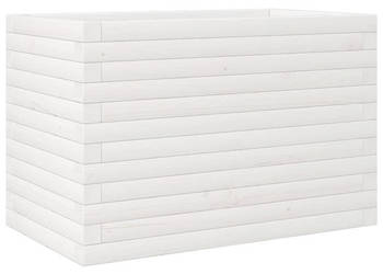 Donica ogrodowa biała 70x40x455 cm lite drewno sosnowe WM-847264