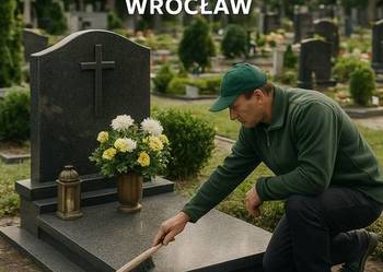 Piaskowanie liter, grawerowania napisów. Cmentarz  osobowice, grabiszyn