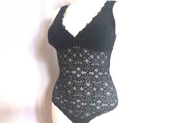 Body czarne Bluzka r. 36-38 ażur NOWE
