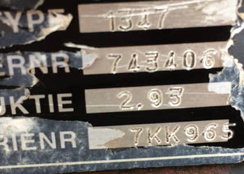 Most Daf CF XF Type 1347 2,93 743406 7KK965