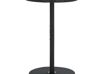 3-cz. zestaw mebli barowych z poduszkami rattan PE czarny WM-3064759