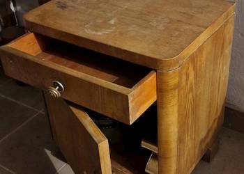 Para szafek nocnych Art Deco / Vintage Komplet 2 szt. Stylowe zaokrąglenia