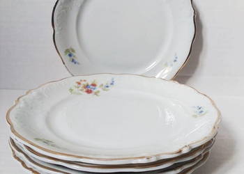 5 talerzyków deserowych Wałbrzych vintage PRL