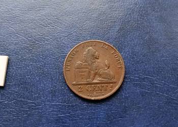 Stare monety 2 cent 1863 Belgia /2
