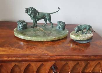 Rzeźba brąz Wiedeń przybornik XIX wiek Rzeźba brąz Wiedeń przybornik XIX wiek