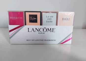 zestaw perfum Lancome w wersjach podróżnych, travel size, miniatury