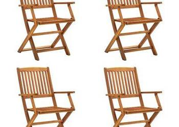 vidaXL Składane krzesła ogrodowe, 4 szt., lite drewno akacjowe(sku46338)