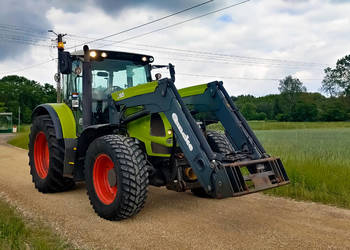 Ciągnik rolniczy Claas Ares 697 ATZ + ładowacz Quicke Q65 + TUZ + Wom
