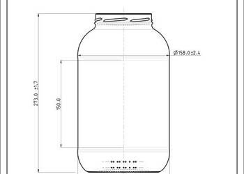 Słoik 4250ml z zakrętką fi100 / słoik 4 litrowy