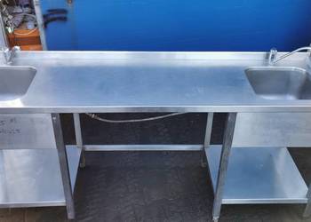 Zlew 2 komorowy 220x60x85 kom 40x40x25
