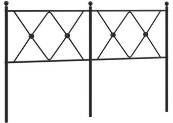 Metalowe wezgłowie czarne 137 cm WM-376534