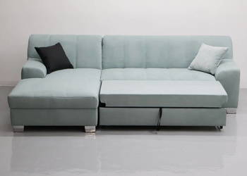 TIK Nowy narożnik z funkcją spania rogówka KANAPA sofa tkanina szałwiowa
