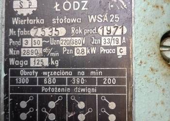 Wiertarka stołowa WSA 25