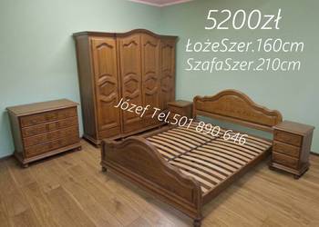 Meble sypialniane / łóżko - szafa - szafki - nocne