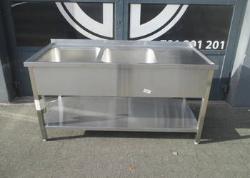 Nowy Zlew Gastronomiczny 2 Komorowy Z Półką 160/70/85