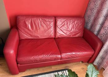 Skórzana sofa i fotel