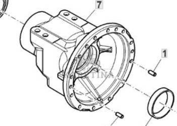John Deere 6195R Obudowa Tylnej Osi Pochwa Zwolnica Zwrotnica R321765