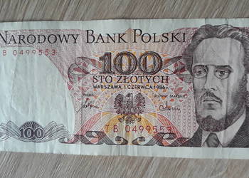 100 złotych  1.VI.1986 seria TB nr 2