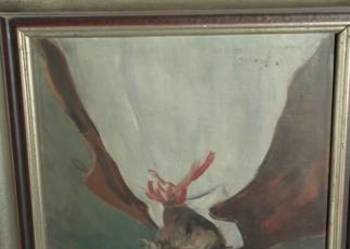 Obraz olejny Stary zabytkowy lata trzydzieste