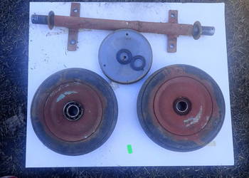 Ośka oś d. 52 cm  + 2 kółka śr. 23 cm  do wózka