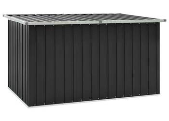 Skrzynia ogrodowa metalowa antracytowa 171 x 99 x 93 cm