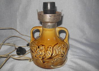 Lampka nocna ceramiczna, sygnowana PRL