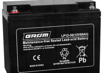 Akumulator żelowy GROM 12V 50Ah LP12-50 Dostawa