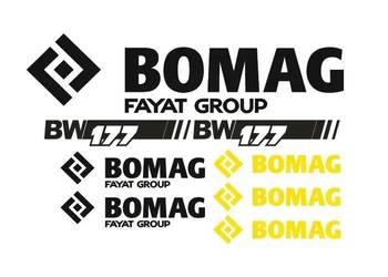 Naklejki oklejenie BOMAG BW177 Zamiennik