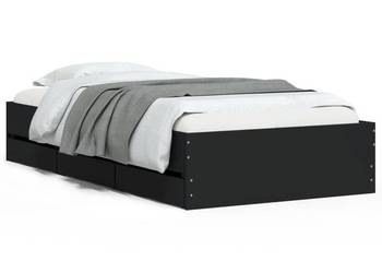 vidaXL Rama łóżka z szufladami, czarna, 100x200 cm(SKU:3207288)