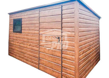 Schowek Domek Ogrodowy 3,5x2m Drzwi Okno Drewnopodobny GP433