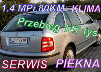 SKODA FABIA POLO 1.4 Mpi_80KM_KLIMA_Piekna MAŁY Przebieg