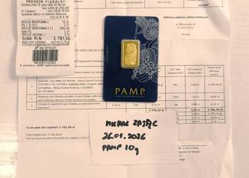 Sztabka złota 10g PAMP