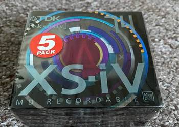 Mini Disc TDK XS-iV 74 min x 5 Nowe MD Mini Disc TDK XS-iV 74 min x 5 Nowe MD