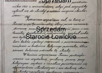 Dokument  Sąd Bircza 1911 rok zmiana prokuratora