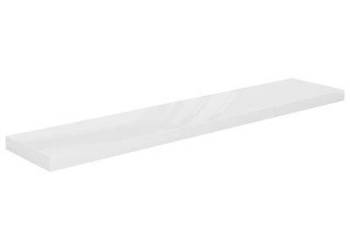 vidaXL Półka ścienna, wysoki połysk, biała, 120x23,5x3,8 cm, MDF(sku323757)
