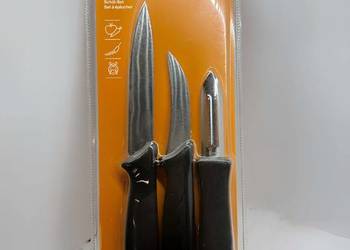 Fiskars Essential Zestaw Noży do Owoców i Warzyw Skrobaczka 3 elementy