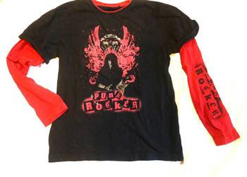 czarnoczerwona bluza punk rock, M