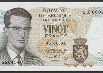 Belgia 20 franków 1964 - 1Z - stan bankowy UNC