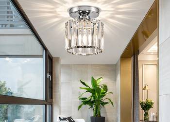 Lampa Sufitowa STARS S Glamour Srebrna Kryształowy Punkt Świetlny E14