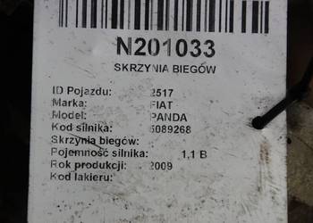 SKRZYNIA BIEGÓW FIAT PANDA 279-3134125