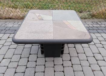 STOLIK kawowy kwadrat 70x70cm / ŁAWA z blatem z płytek ceramicznych