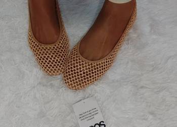 (43) ASOS/ Ażurowe baleriny wieczorowe z Londynu, NOWE