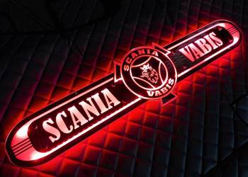 SCANIA LED mirror 100x25cm 24v multicolor, 3m cable lenght + ciggarete lig…