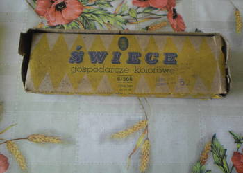 Świece gospodarcze kolorowe.