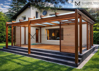 Zadaszenie z drewna klejonego | Nowoczesna pergola | Producent