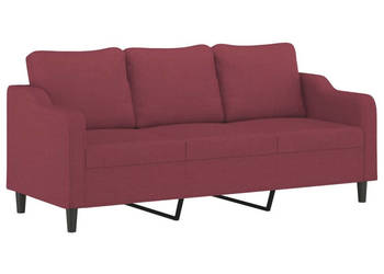 3-osobowa sofa z podnóżkiem winna czerwień 180 cm tkaniną WM-3201141